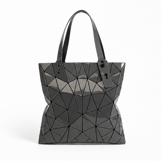 Geometric Glossy Faceted Everyday Tote Bag-4
