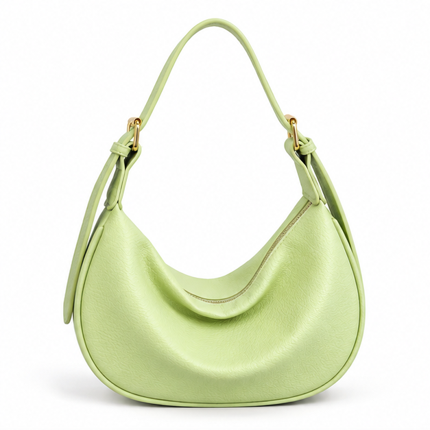 Mint Green Crescent Hobo Shoulder Bag-4