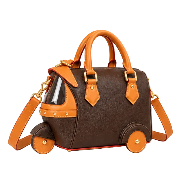Brown Tan Rickshaw Inspired Handbag Satchel