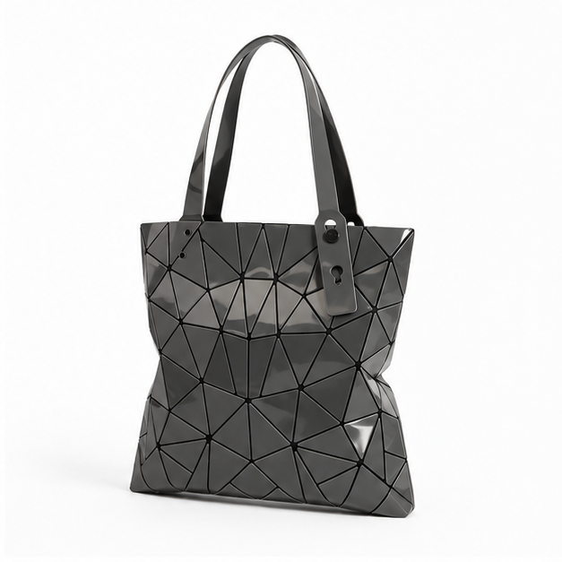 Geometric Glossy Faceted Everyday Tote Bag-3