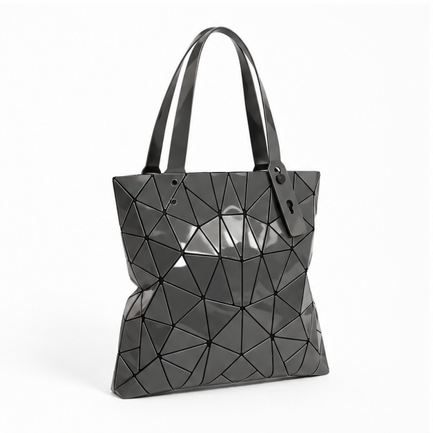 Geometric Glossy Faceted Everyday Tote Bag-1