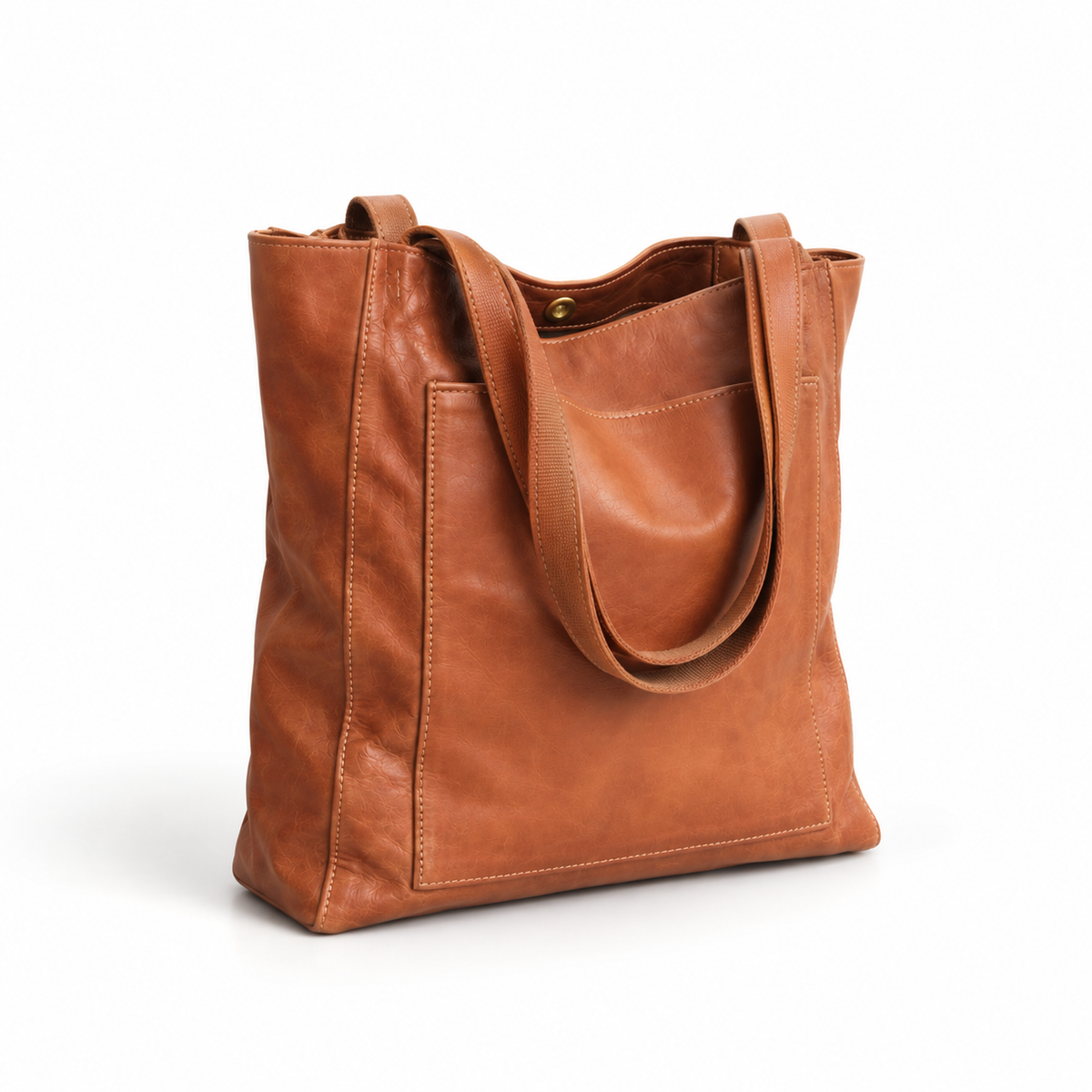 Vintage Brown Leather Everyday Shoulder Tote-1