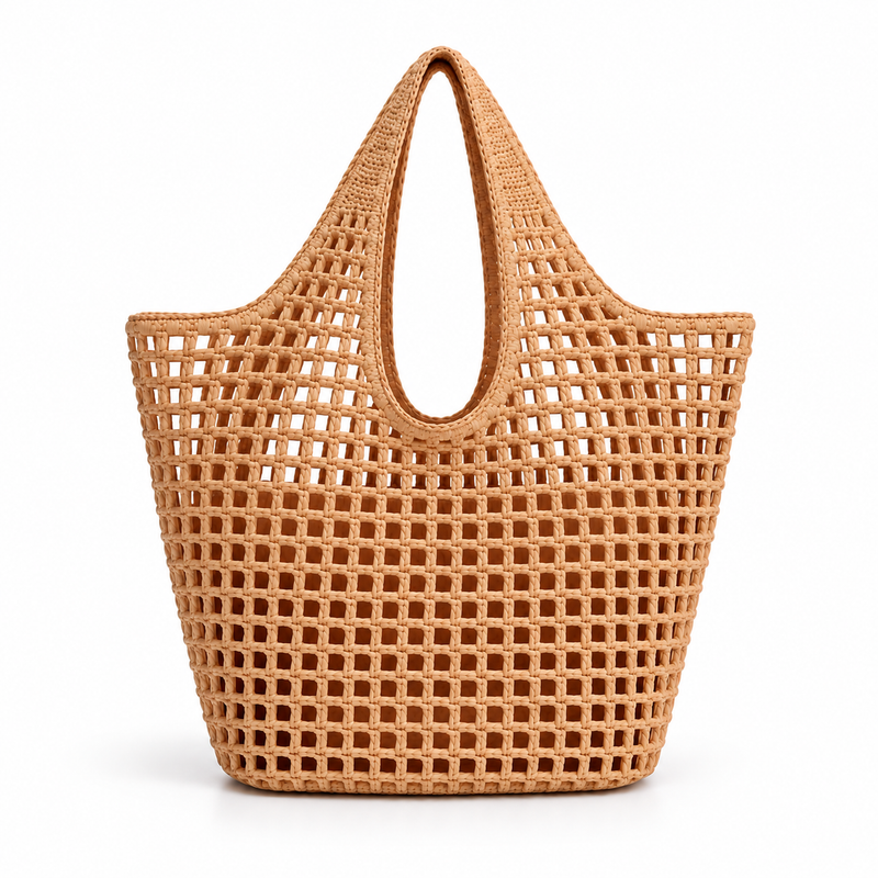 Paris Milano Open Weave Crochet Tote-4