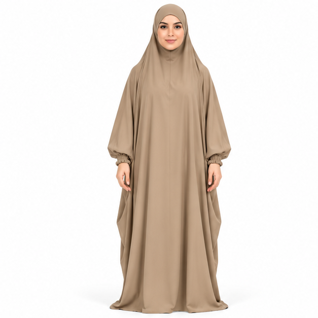 Elegant Khaki Full Coverage Islamic Jilbab