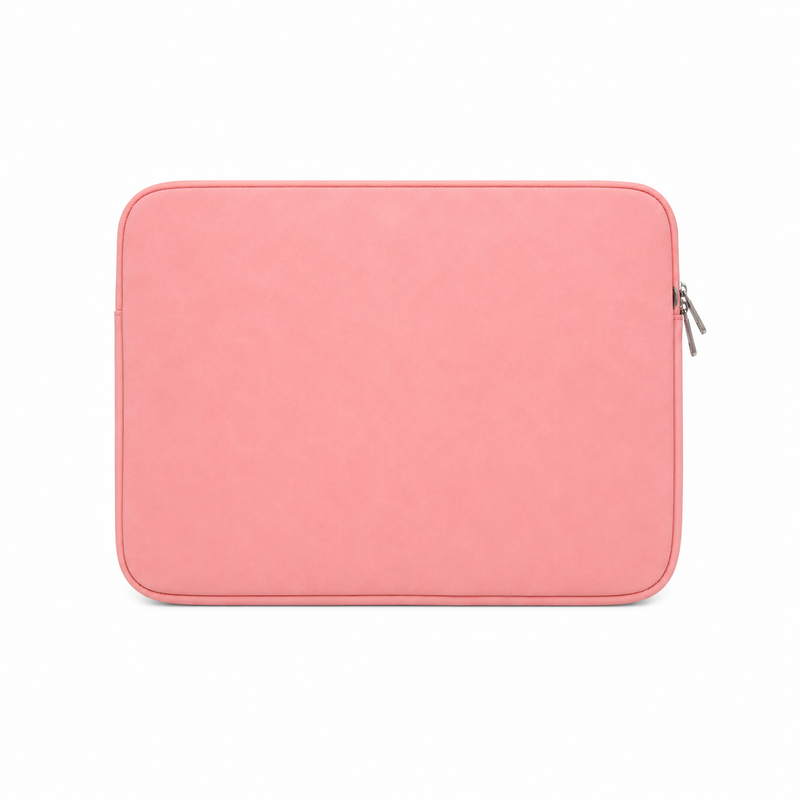 Pink Slim Zippered Protective Laptop Sleeve-3