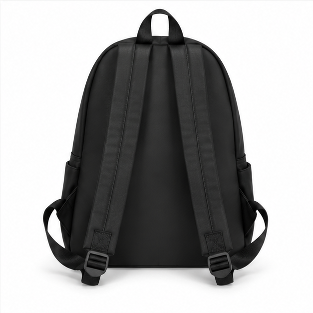 Sleek Black Everyday Multi-Pocket Backpack