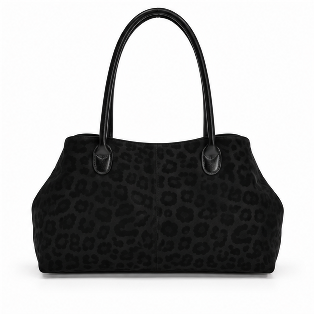 Black Leopard Print Luxury Shoulder Bag-2