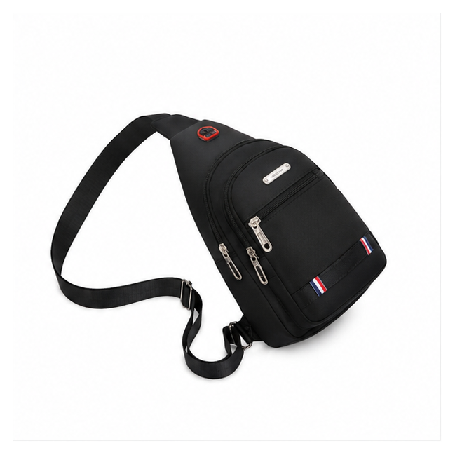 Black Tactical Crossbody Sling Chest Bag-1