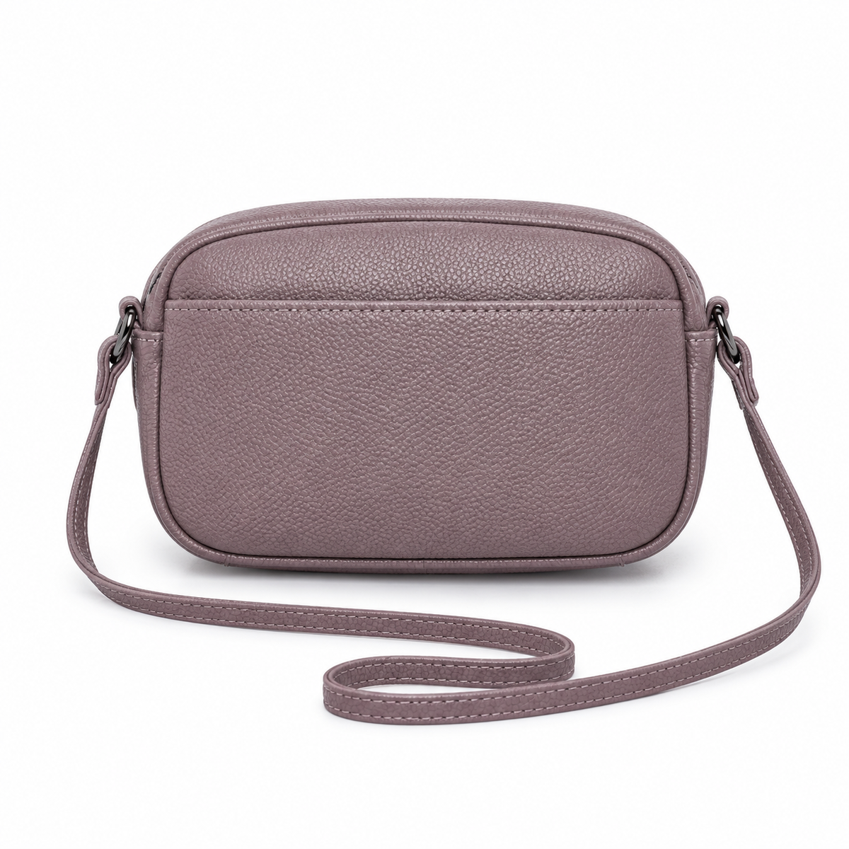 Dusty Mauve Textured Flap Crossbody Bag-2