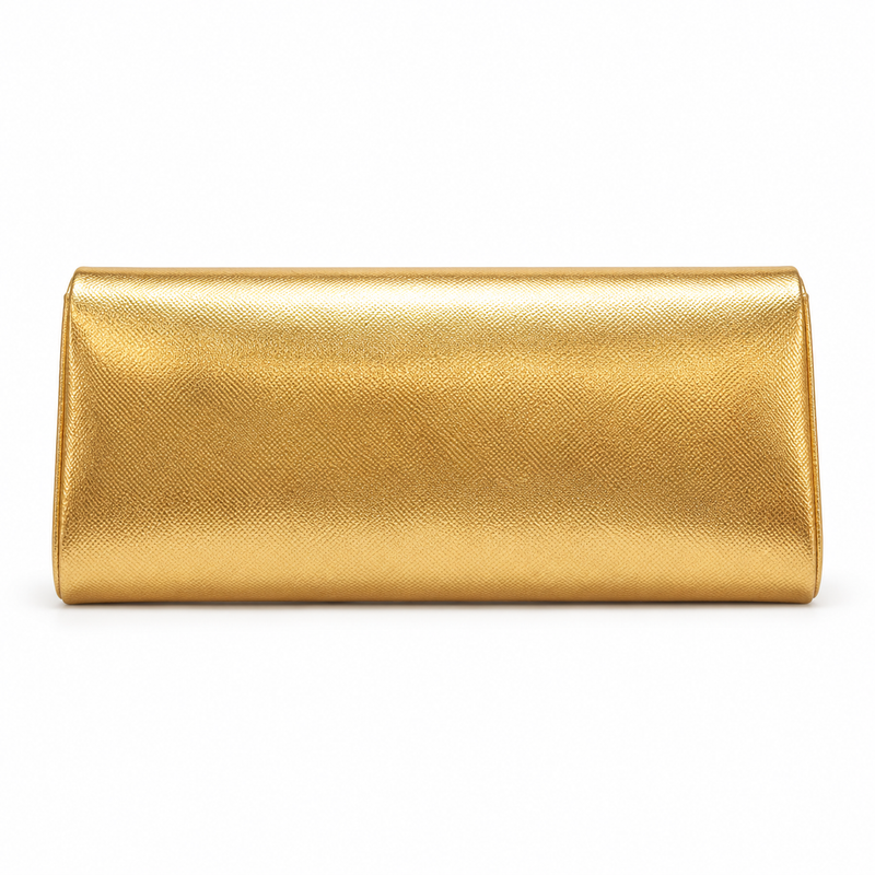 Elegant Gold Oval Handle Evening Clutch-3