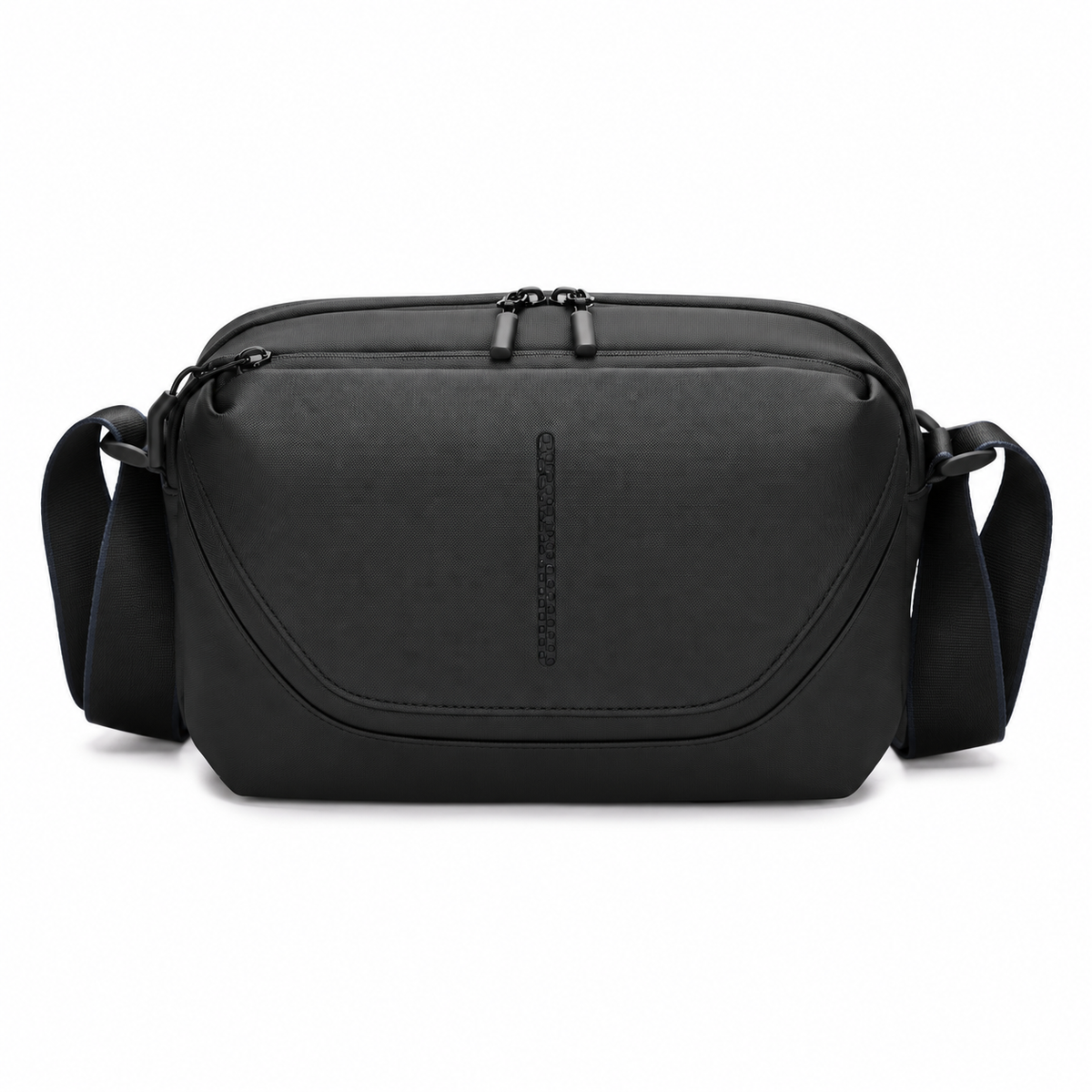 Black Everyday Crossbody Bag With Zippers-2