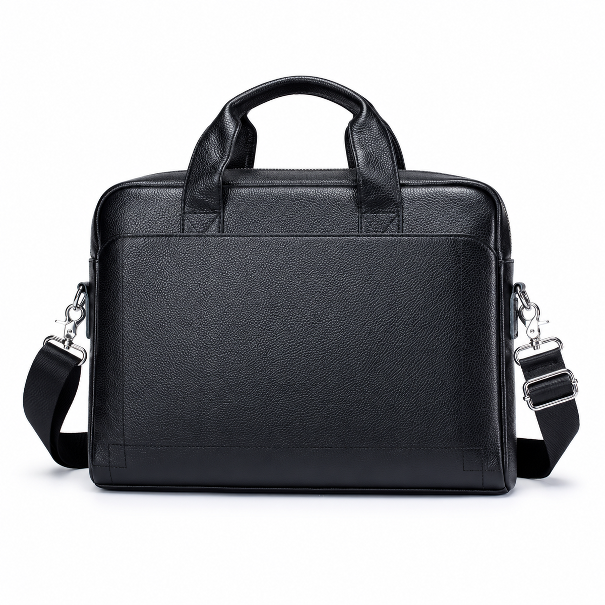 Classic Black Leather Briefcase For Professionals-4