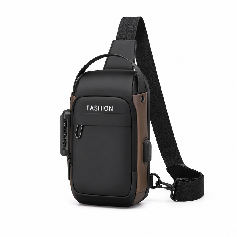Modern Black Crossbody Sling Chest Bag-3