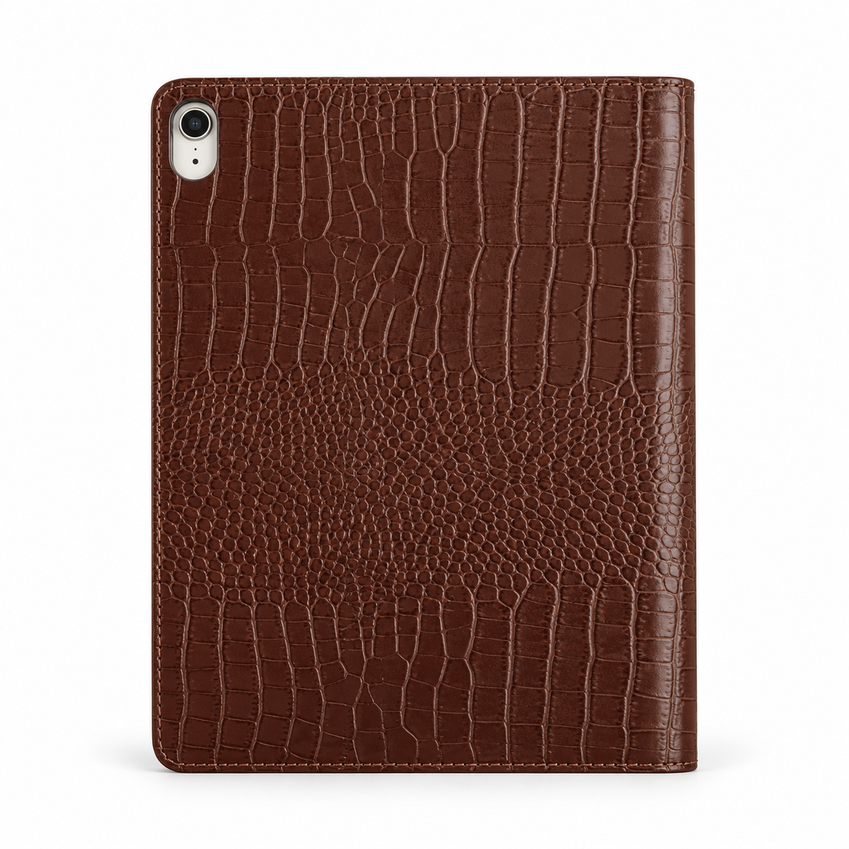 Brown Crocodile Embossed Tablet Folio Case-2