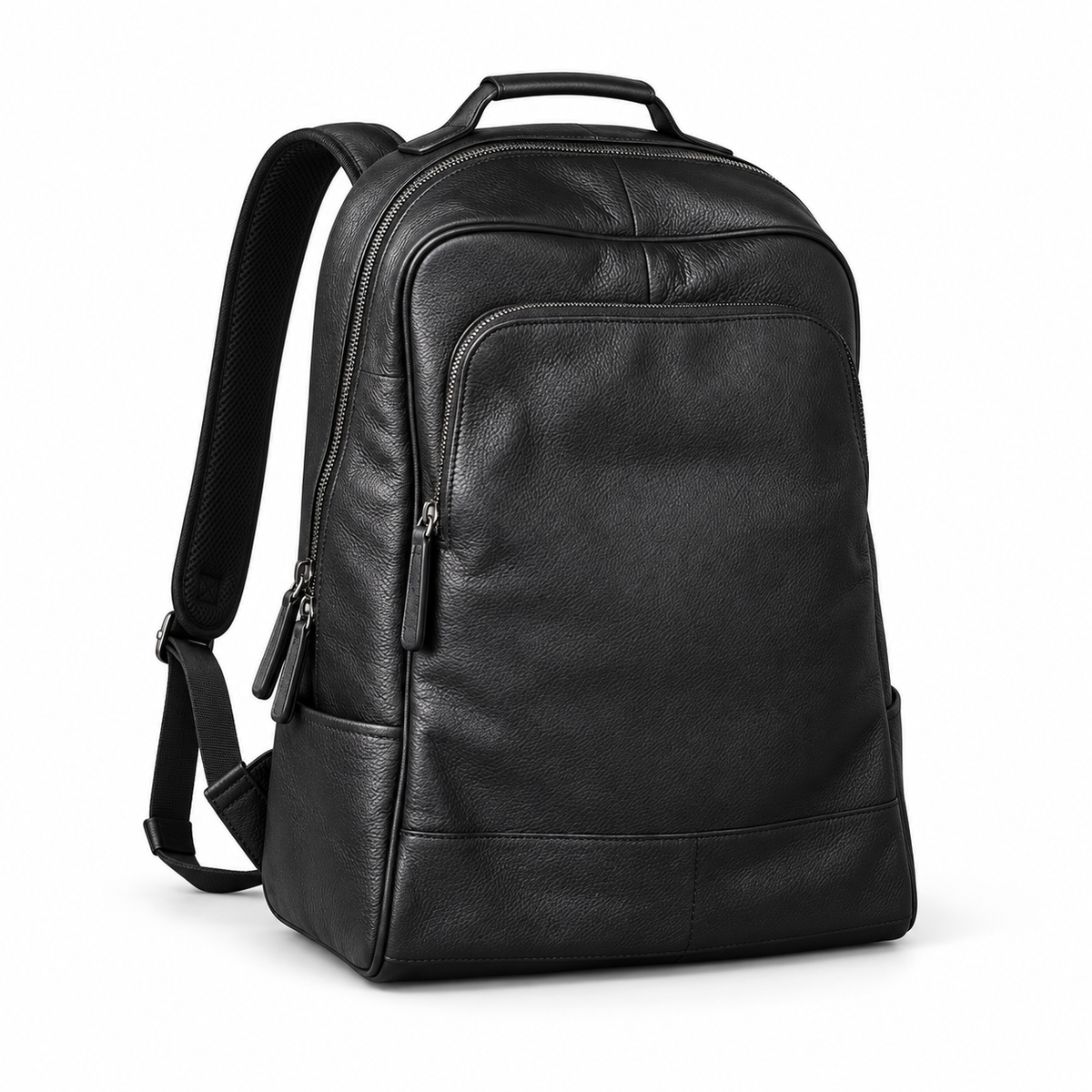 Classic Black Textured Everyday Travel Backpack