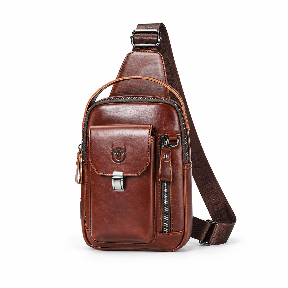 Vintage Coffee Crossbody Sling Travel Bag-4
