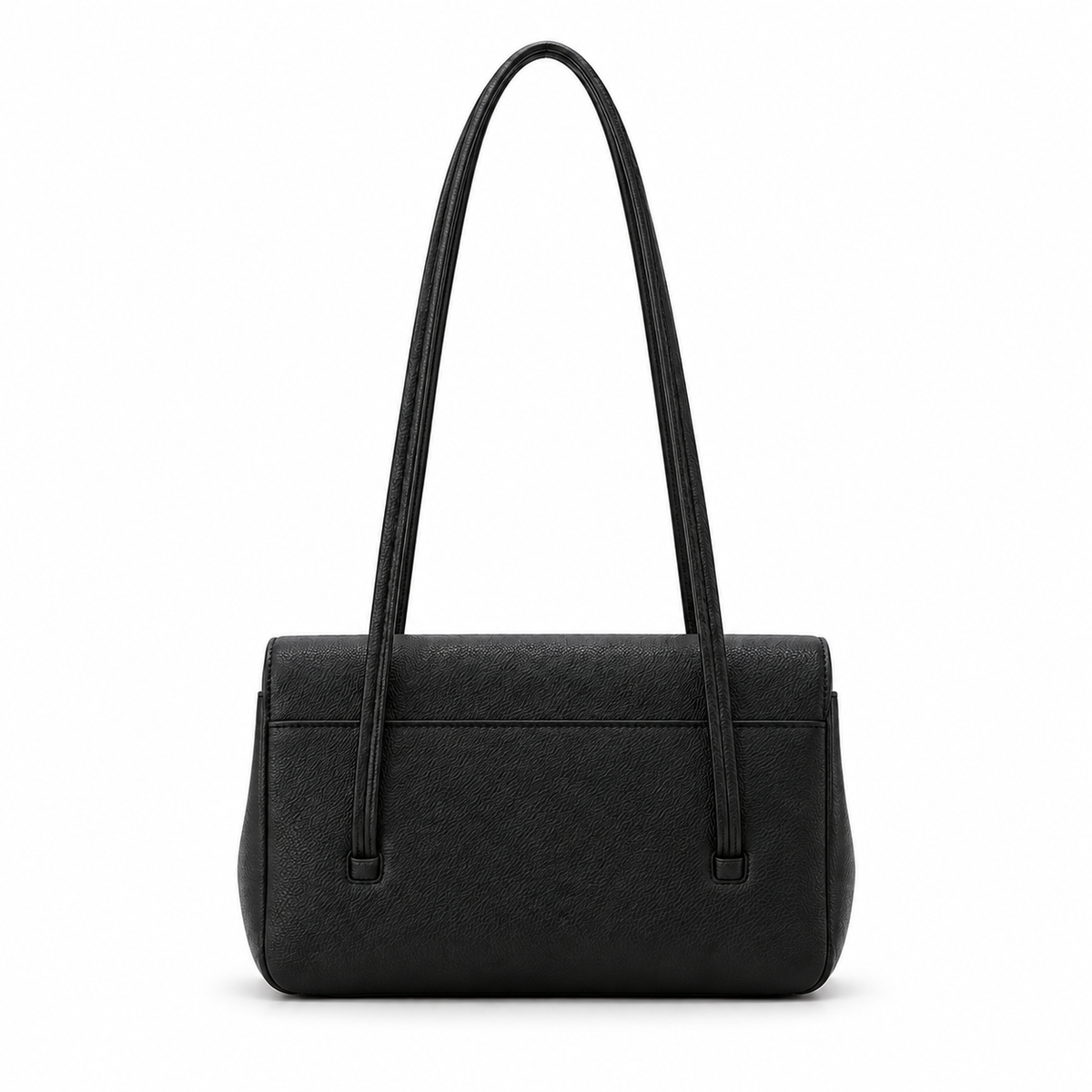 Elegant Black Pebbled Leather Shoulder Bag