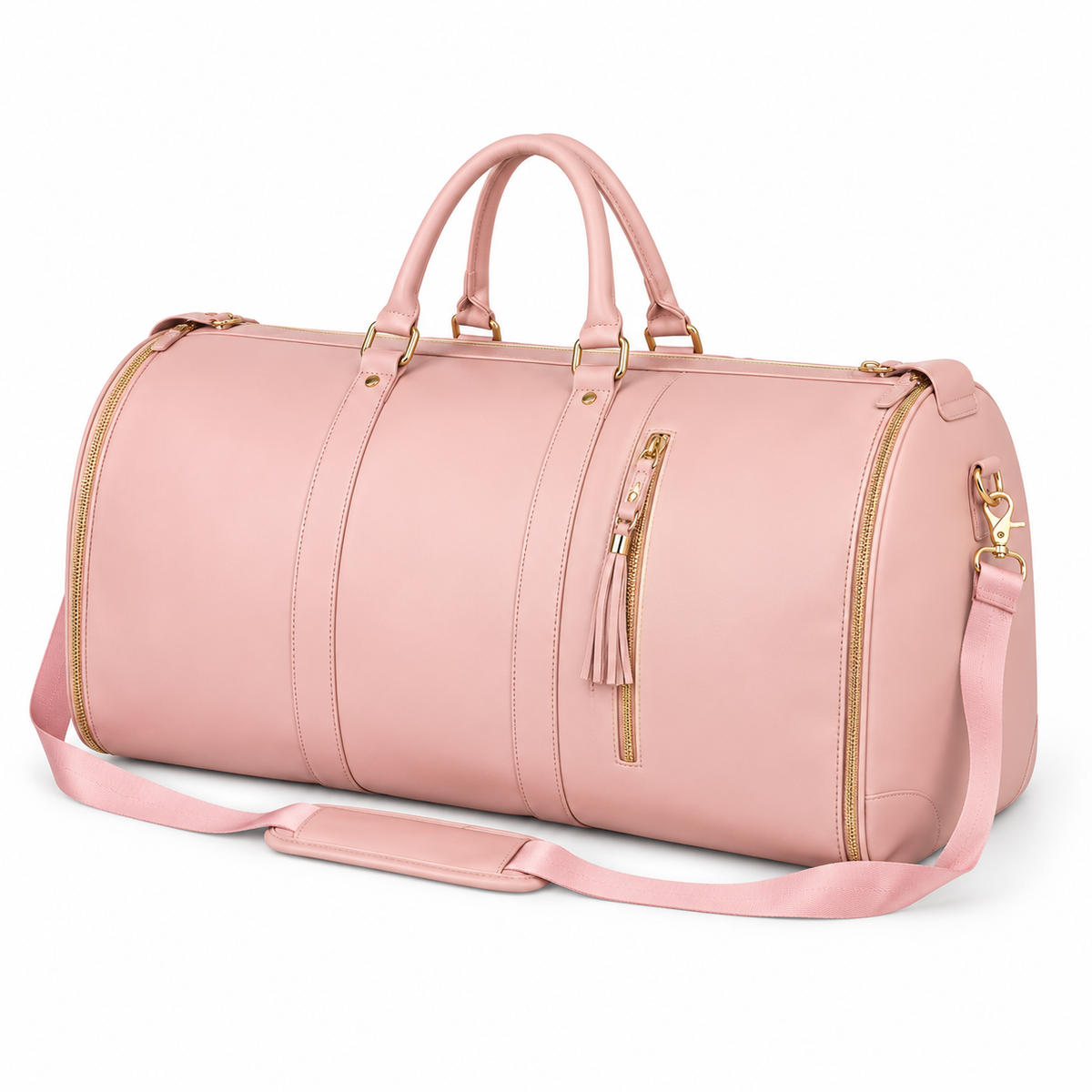 Pink Convertible Garment Overnight Travel Bag-4