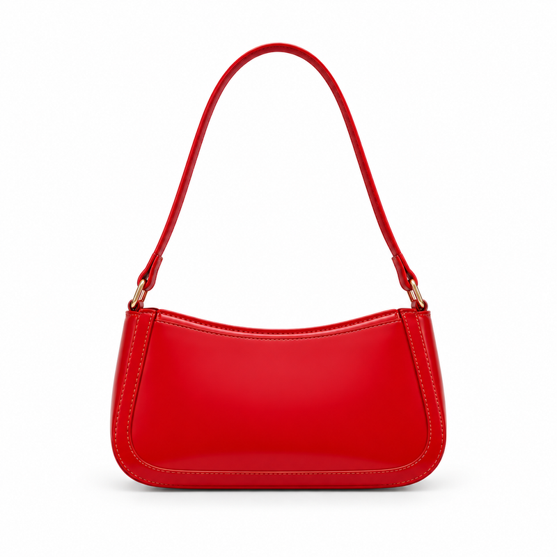 Elegant Red Bow Shoulder Handbag-2
