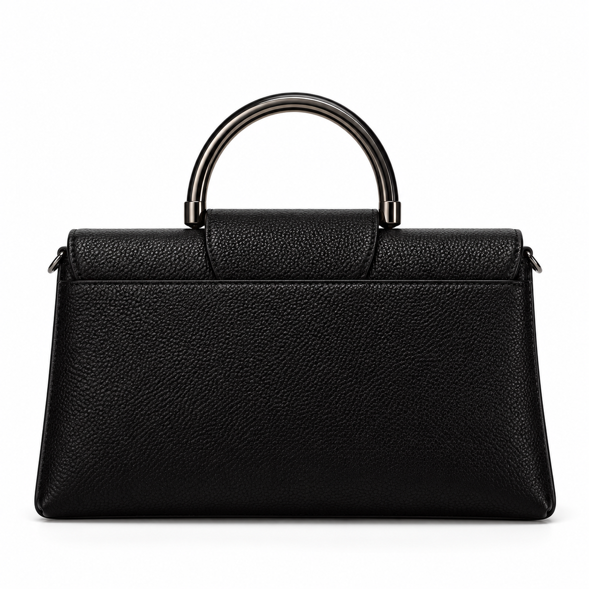 Black White Snakeskin Leather Evening Clutch-2