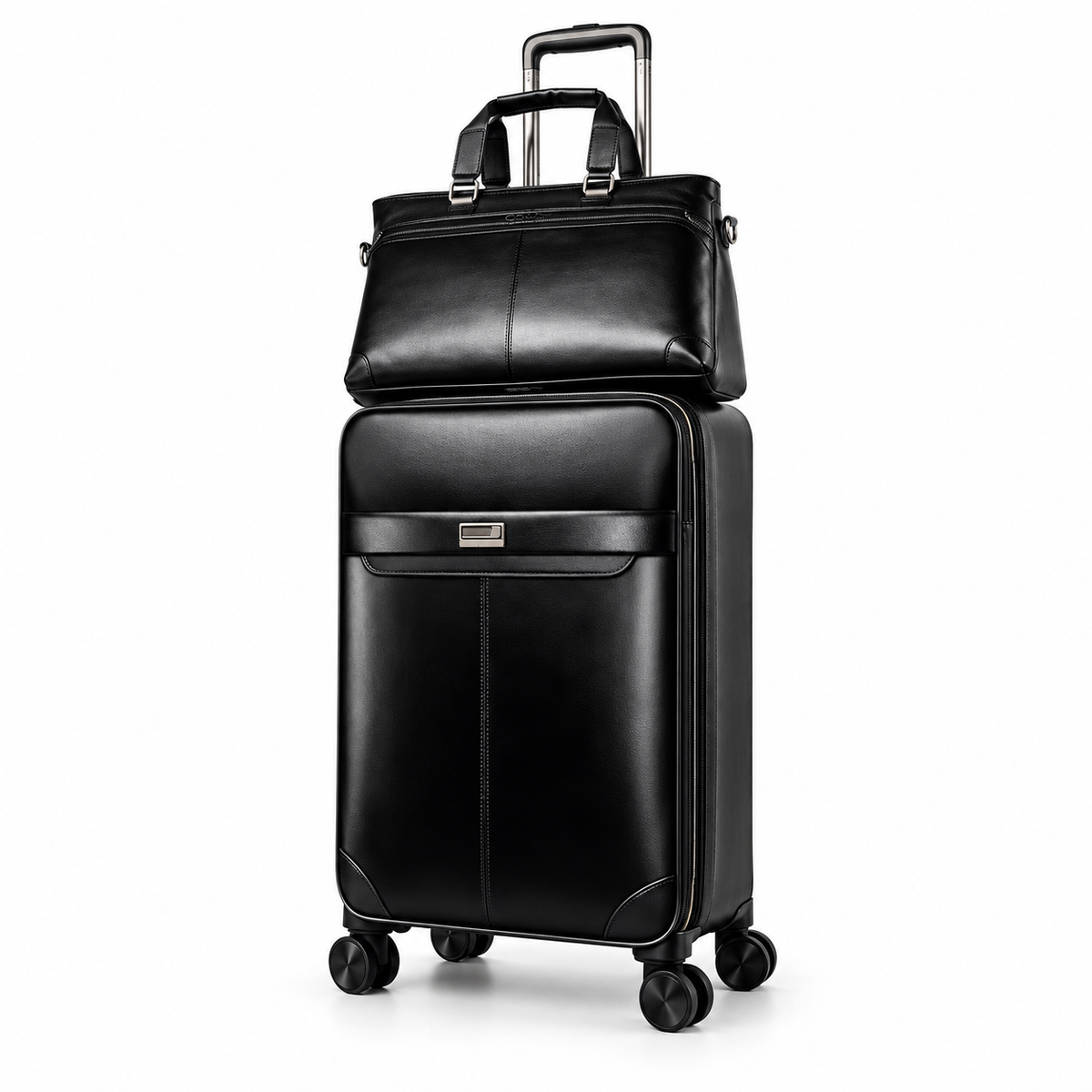 Black Executive Trolley And Bag Set-4