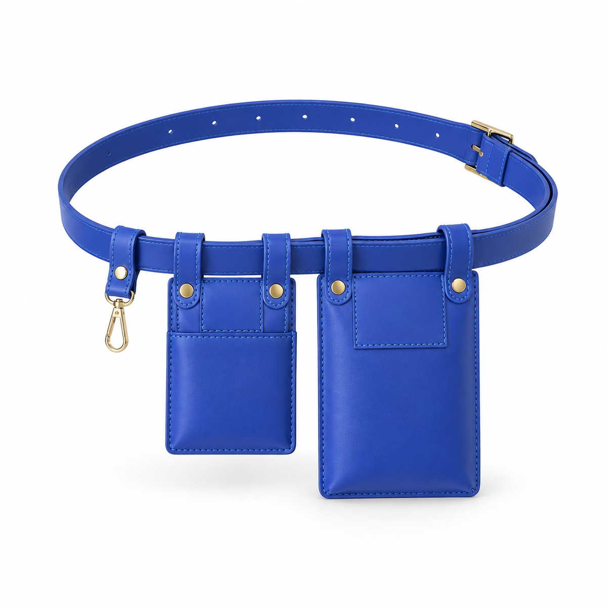 Royal Blue Dual Pouch Waist Belt-2