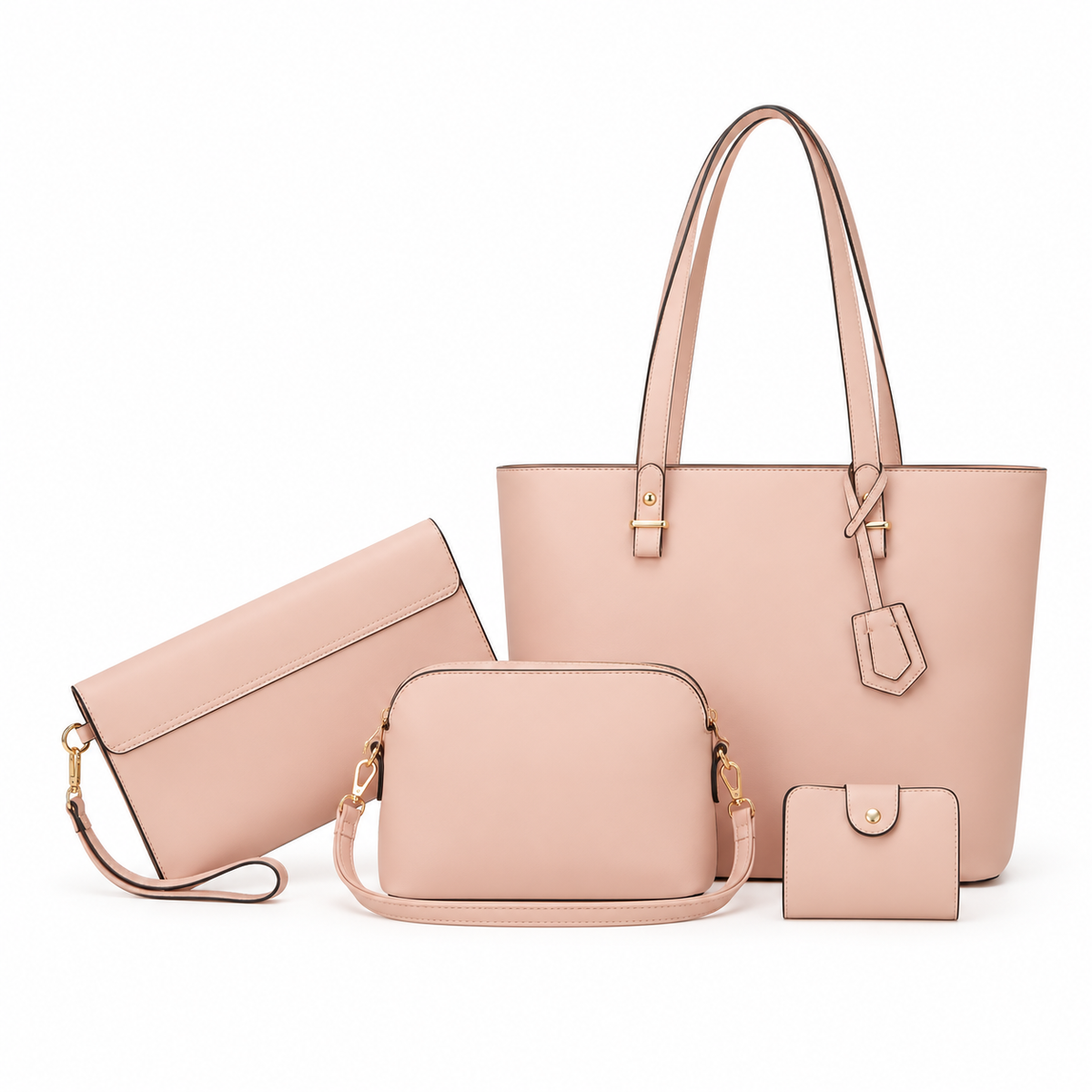 Blush Pink Four Piece Handbag Set-2
