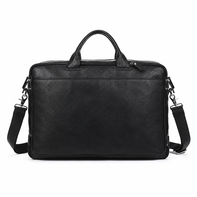 Classic Black Travel Bag With Pockets-3
