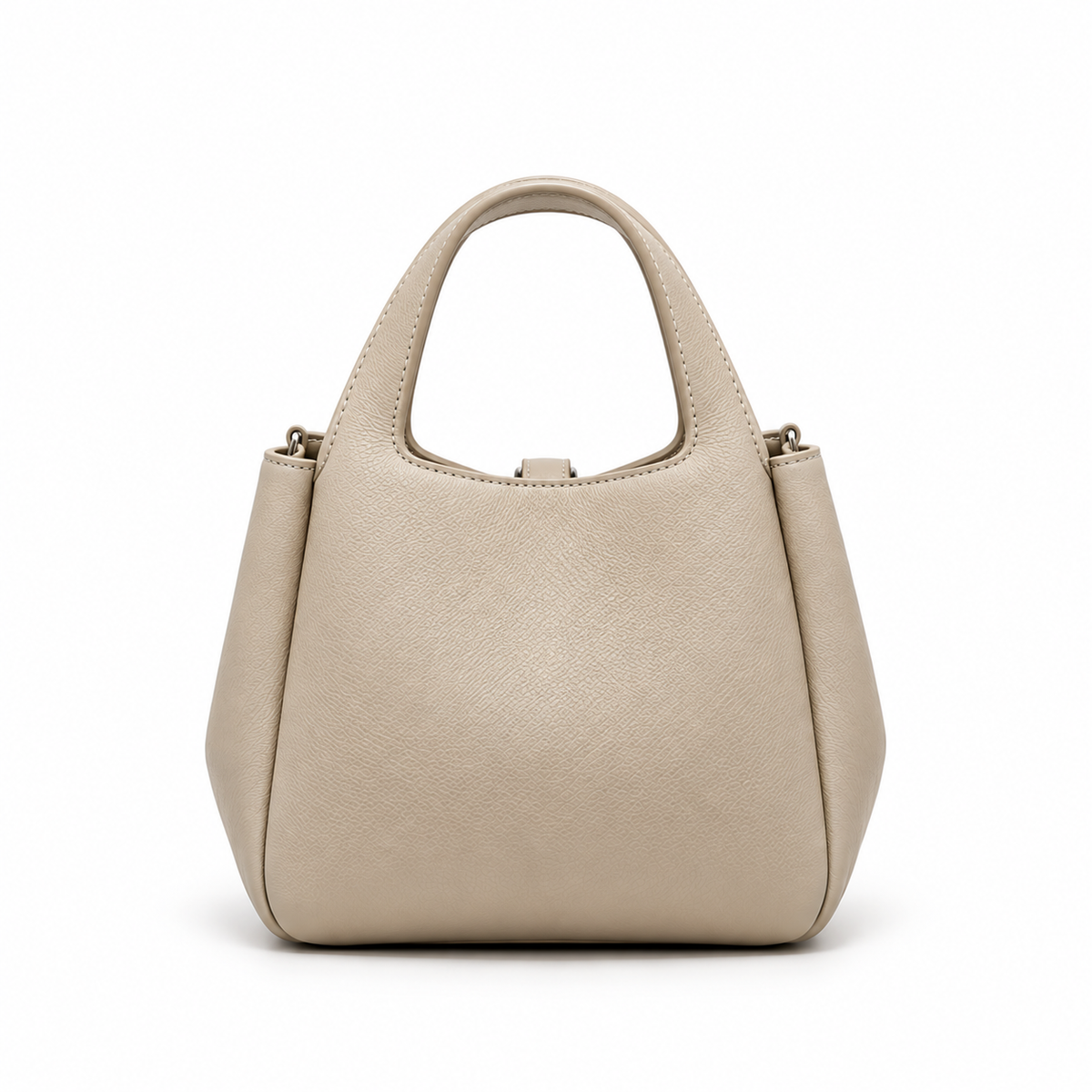 Elegant Pebbled Leather Structured Tote Handbag-4
