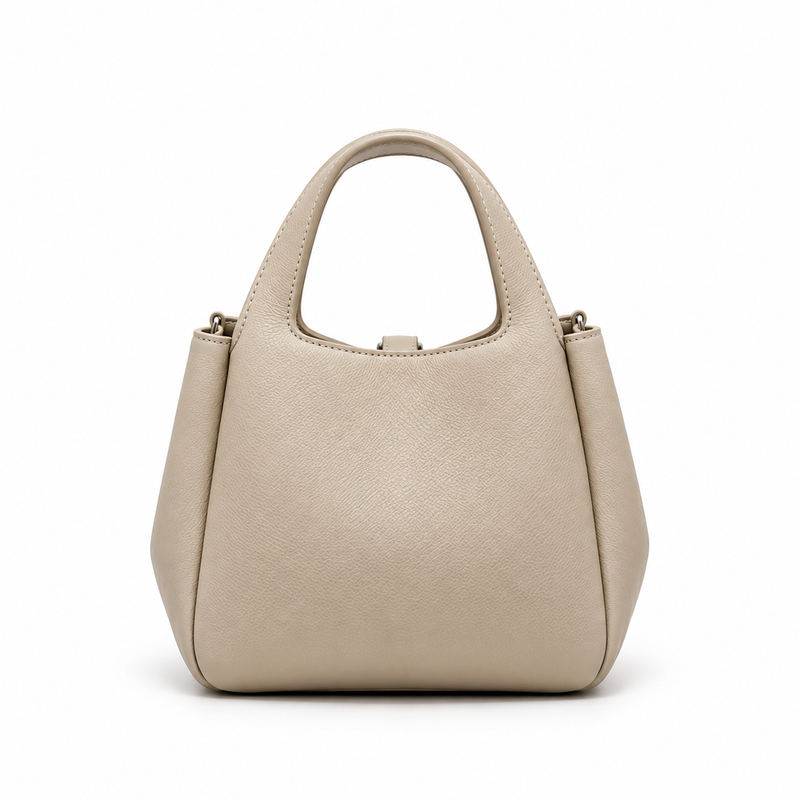 Elegant Pebbled Leather Structured Tote Handbag-4