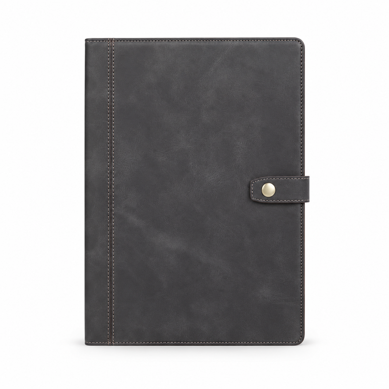 Charcoal Grey Tablet Folio With Closure-2
