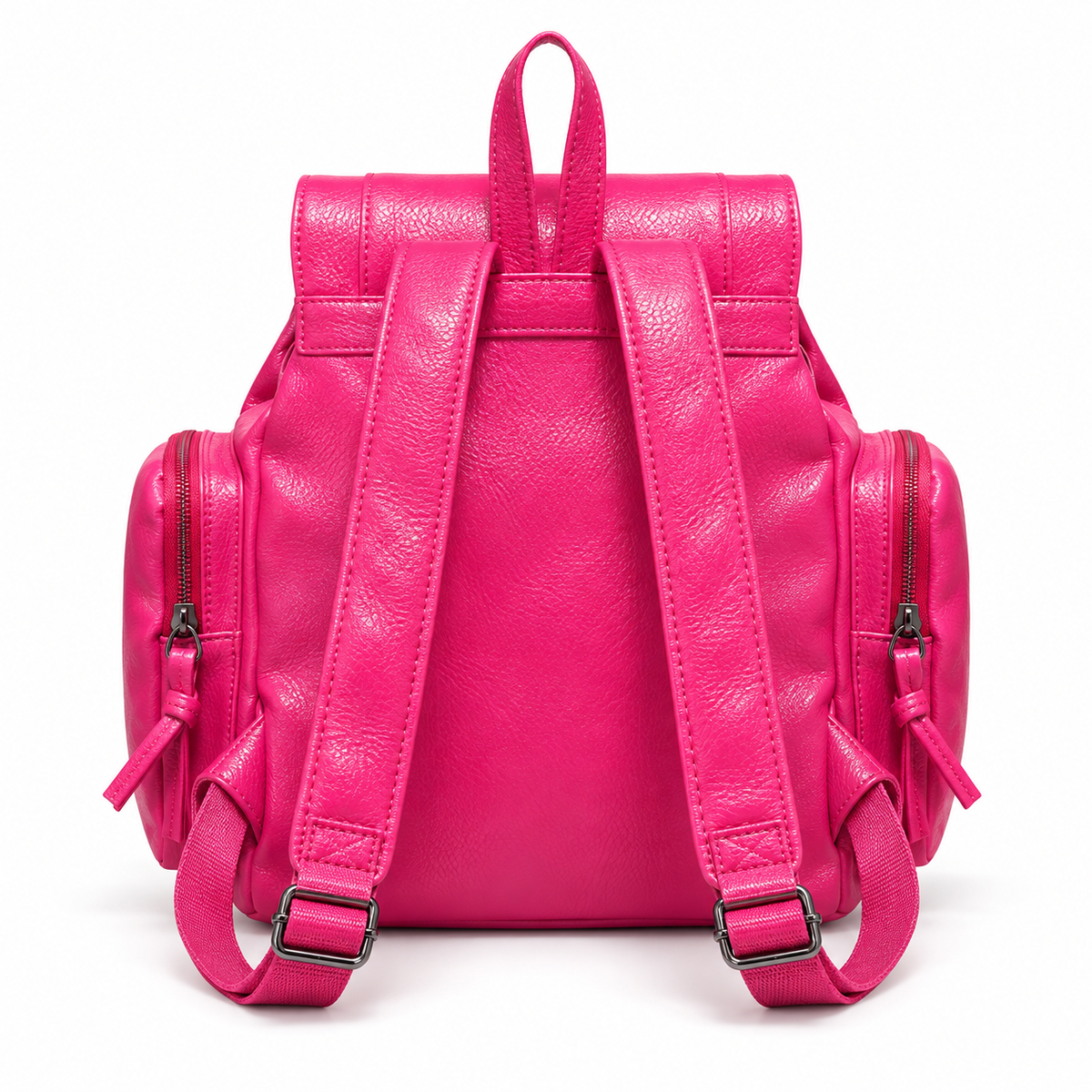 Hot Pink Studded Gothic Cross Backpack-3