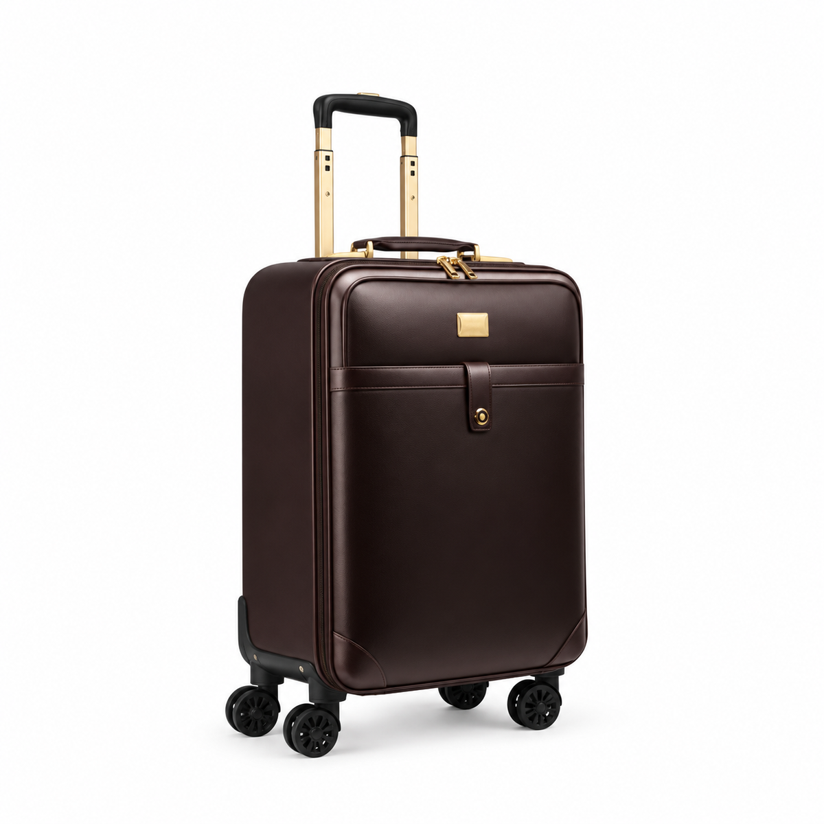 Brown Business Travel Spinner Suitcase-1