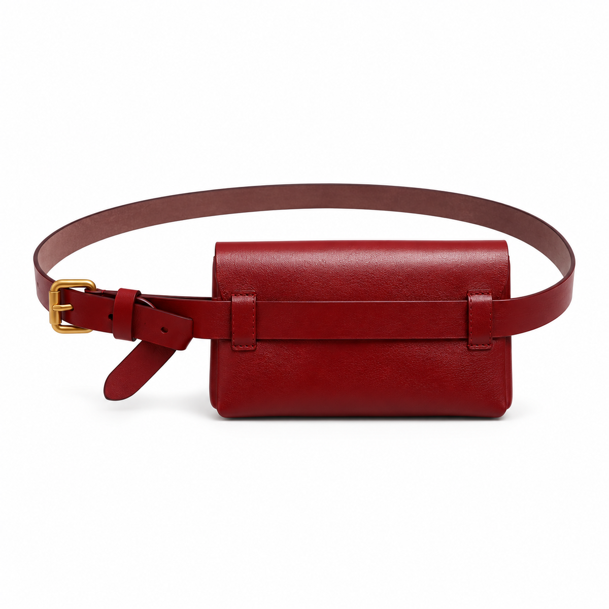 Classic Red Adjustable Waist Belt Bag-4