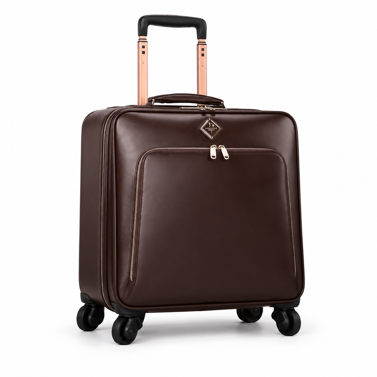 Coffee Brown Business Travel Rolling Bag-1