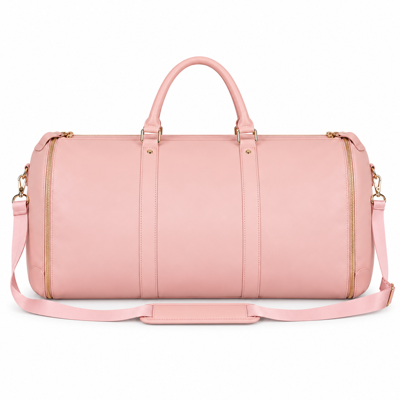 Pink Convertible Garment Overnight Travel Bag-3