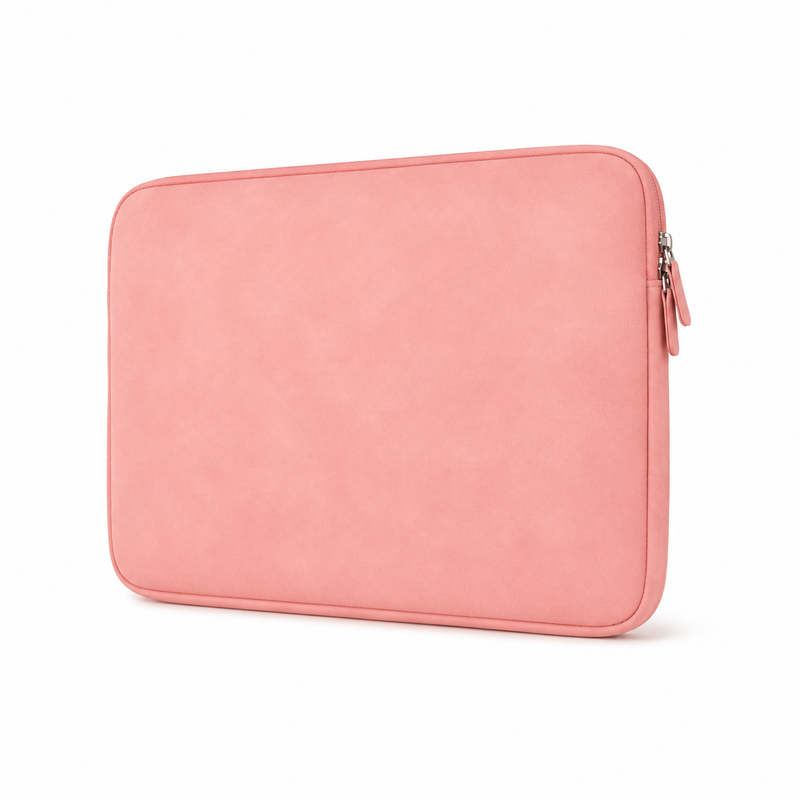 Pink Slim Zippered Protective Laptop Sleeve-4