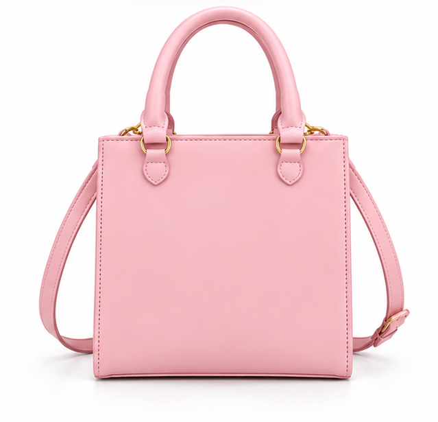 Light Pink Artistic Face Handbag Purse-2