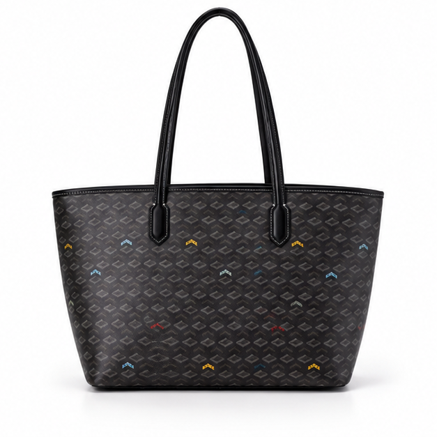 Heart Print Patterned Tote Pouch Set-2