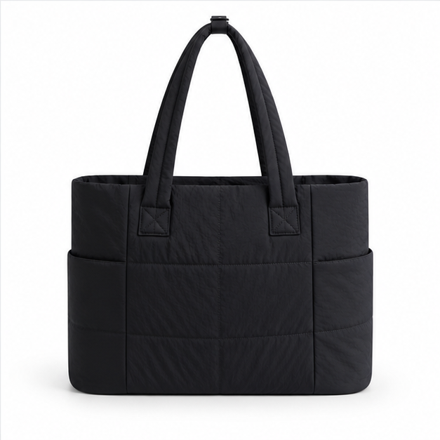 Quilted Multi-Pocket Lightweight Travel Tote Bag-2
