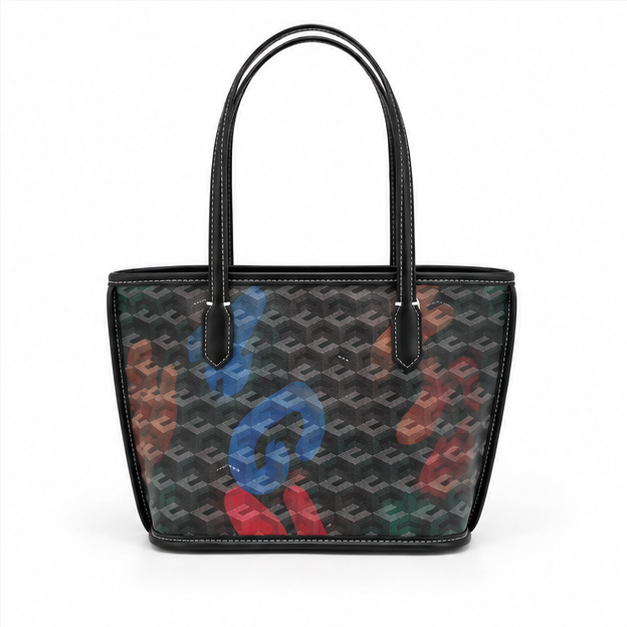 Graffiti Print Tote Bag With Pouch-2