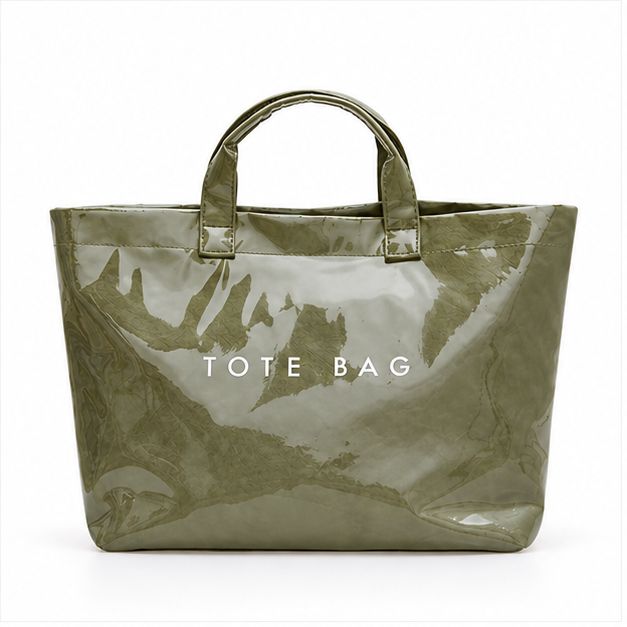 Glossy Olive Everyday Spacious Tote Bag-4