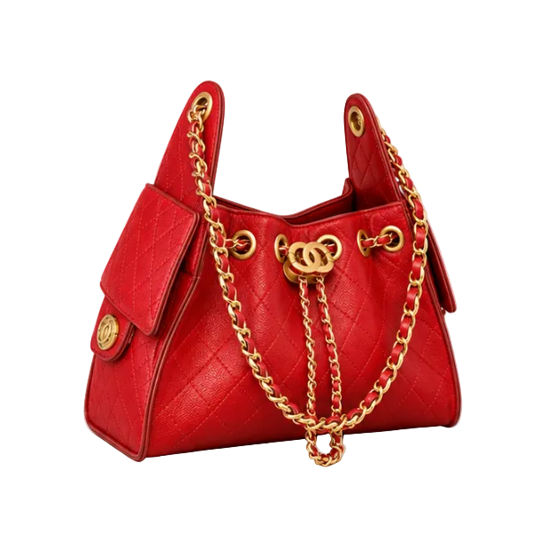 Luxury Red Quilted Chain Shoulder Handbag-1
