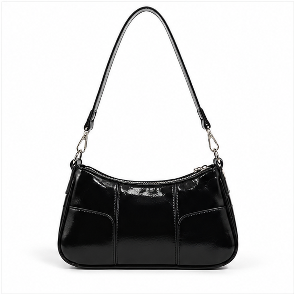 Black Chain Buckle Punk Shoulder Bag-2