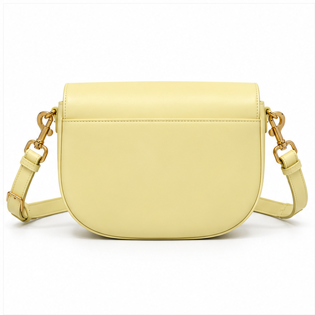 Elegant Yellow Saddle Crossbody Shoulder Bag-2