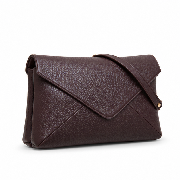 Elegant Textured Envelope Crossbody Shoulder Bag