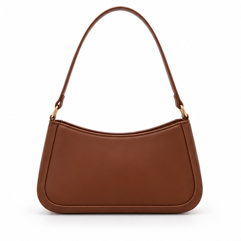 Elegant Brown Bow Detail Shoulder Bag-2