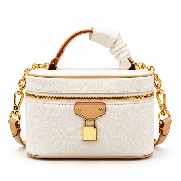 Elegant Structured Vanity Crossbody Handbag Purse-4