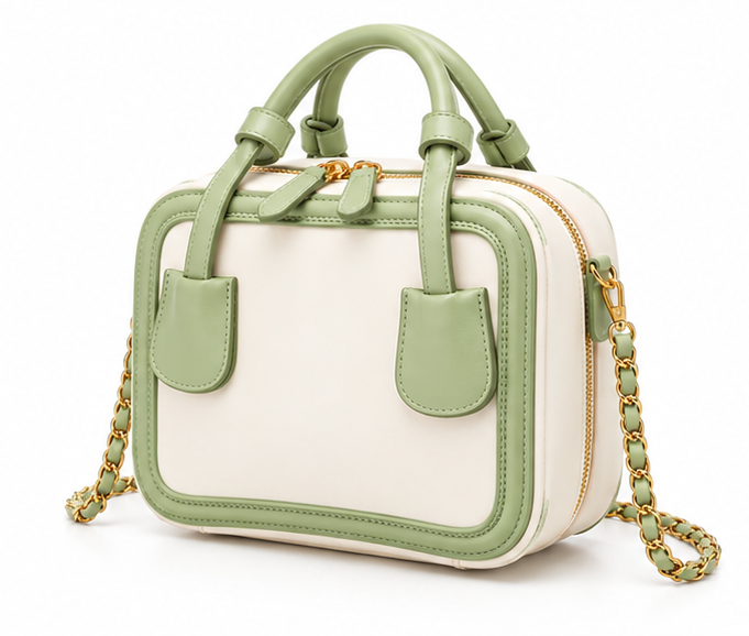 Elegant Light Green Mini Shoulder Handbag-3