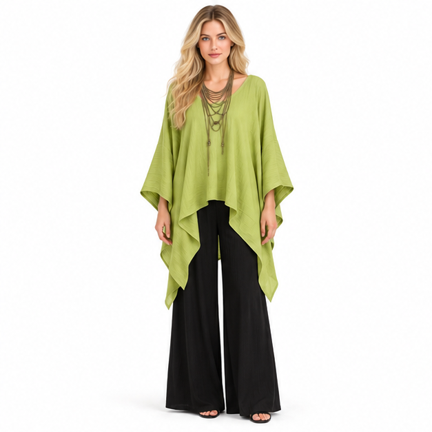 Elegant Green Flowy Kaftan Tops Collection